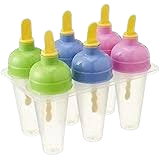 علب ايس كريم 6 قطع الوان بلاستك